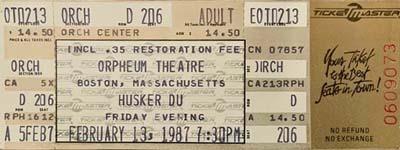 13 Feb 1987 ticket (rescheduled for 20 Mar 1987)