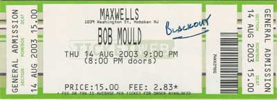 14 Aug 2003 (show canceled due to blackout) ticket