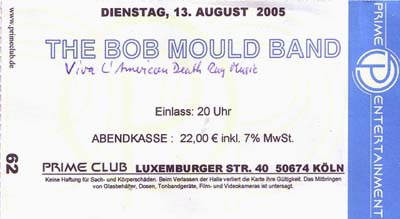 13 Sep 2005 ticket (misprinted as 13 Aug)
